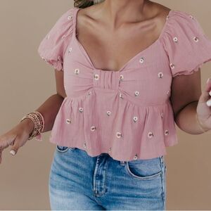 FLORAL MOMENT BLOUSE, BLUSH‎